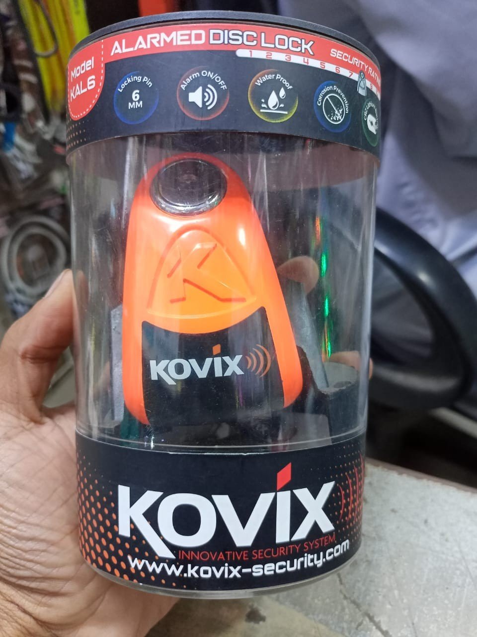 KAL 6, Disc lock with  Alarm System Kovix   